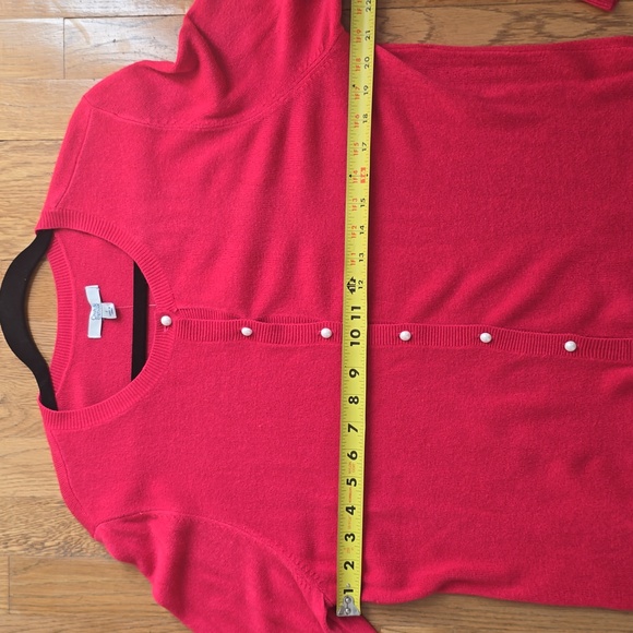 CROFT AND BARROW BRAND WOMEN'S PINK FRONT BUTTON CARDIGAN SIZE LARGE - Picture 8 of 15